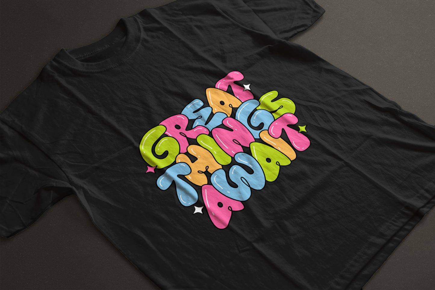 "Great Things Ahead" β Bubble Letter Tee