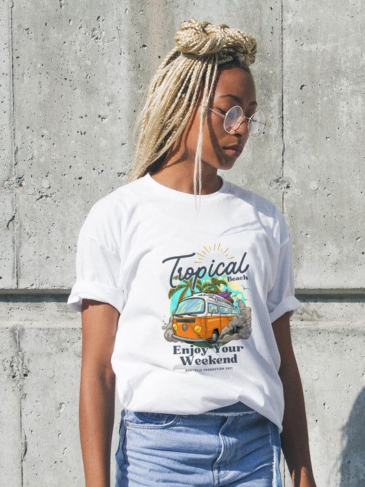 "Sunset Rider" – Tropical Van Life Tee