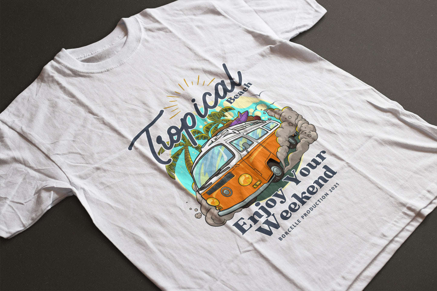 "Sunset Rider" – Tropical Van Life Tee